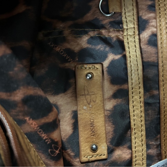 B. Makowsky Saddle Colored Bag with Silver Hardware - Picture 6 of 6